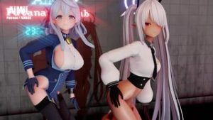 【FUTA】Ako & Iori’s Futa dance【ふたなり】【Blue Archive】【ブルアカ】 - blue archive animation on Crohasit